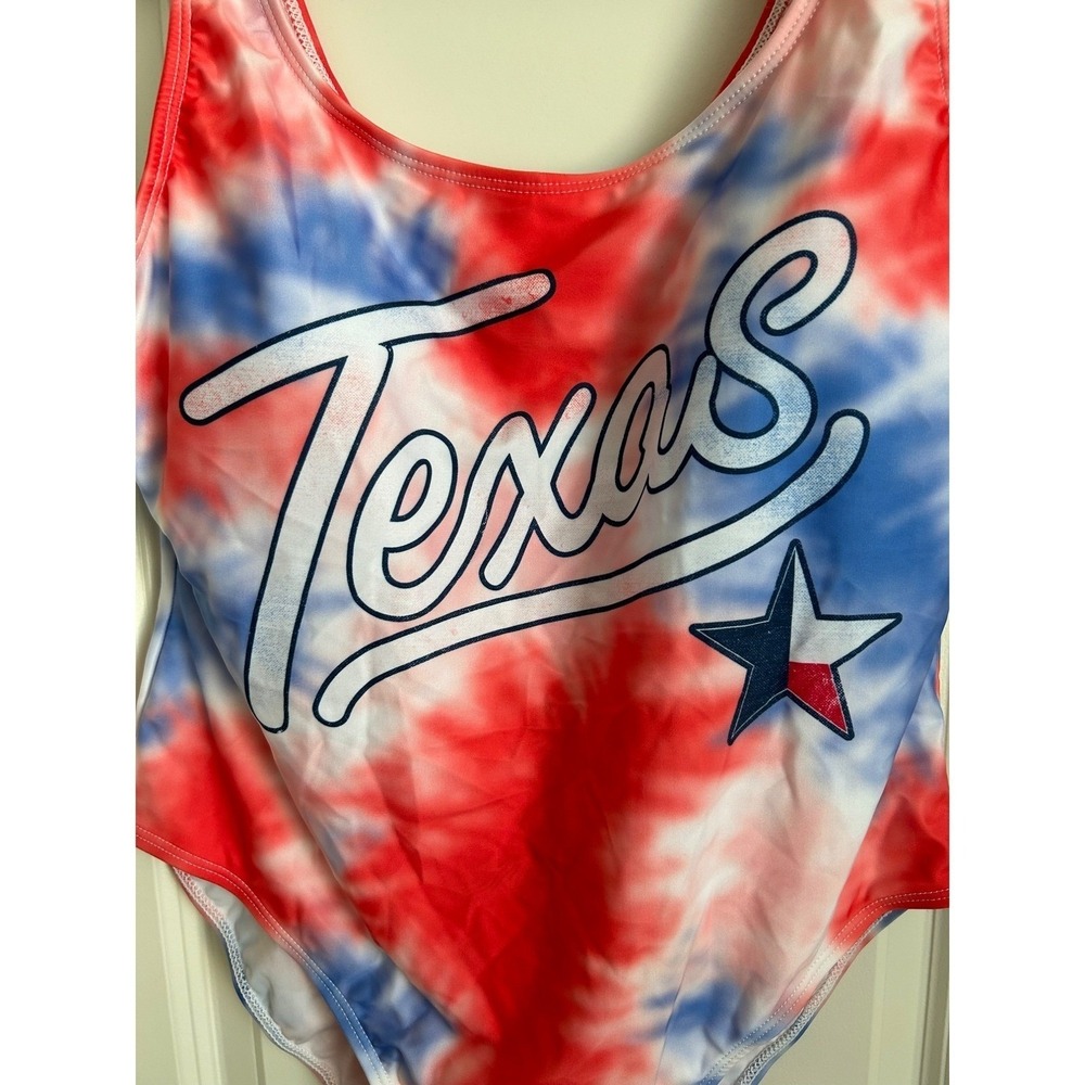 Red/White/Blue Texas One piece XXL Swimsuit - Picture 6 of 11